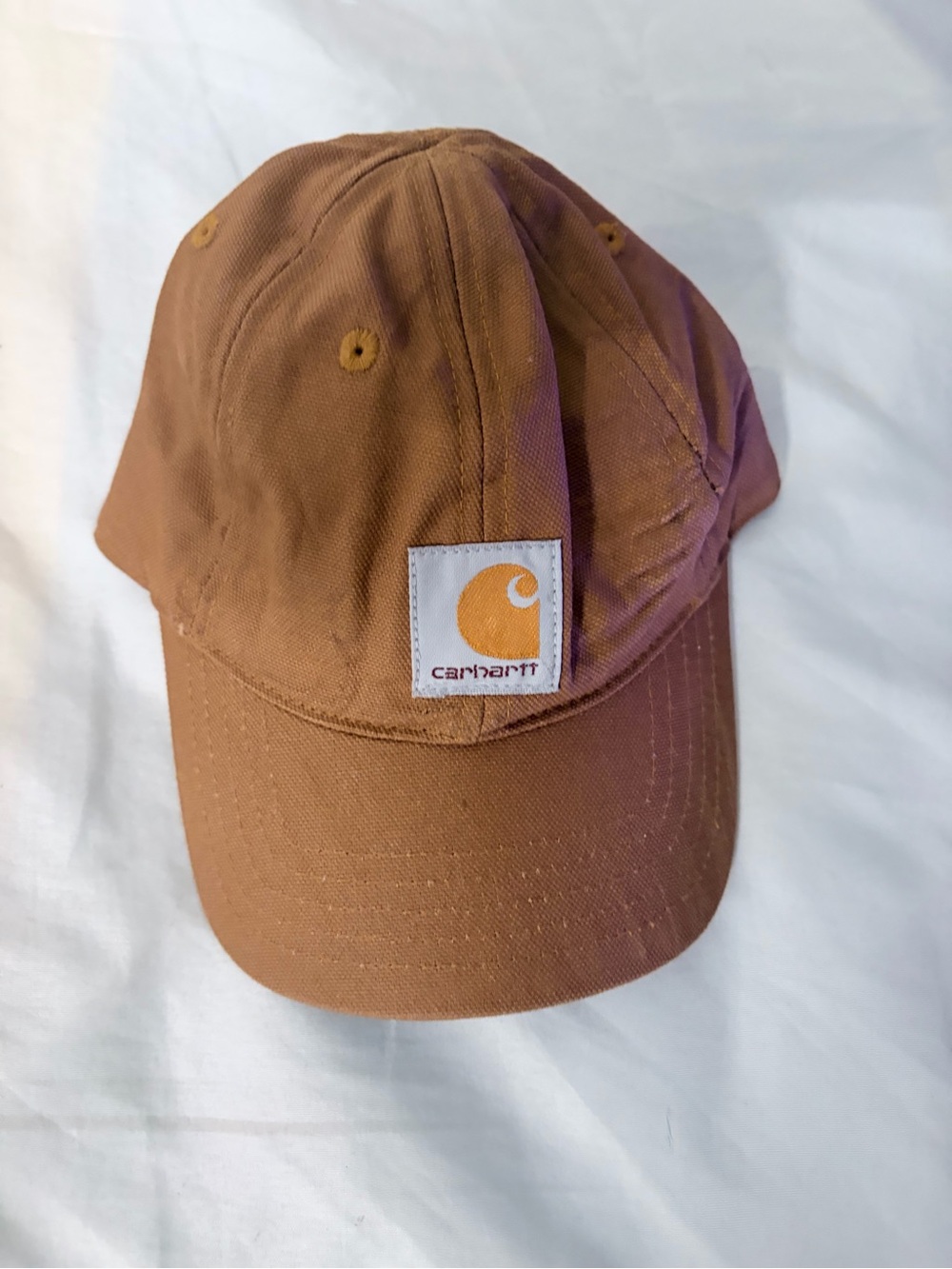 Carhartt Tan/Brown Canvas Logo Baseball Cap